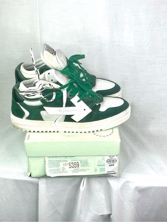 Off-White Out Of Office OOO Low White Green Sneakers Men’s US 9 EU 42 w/ Box